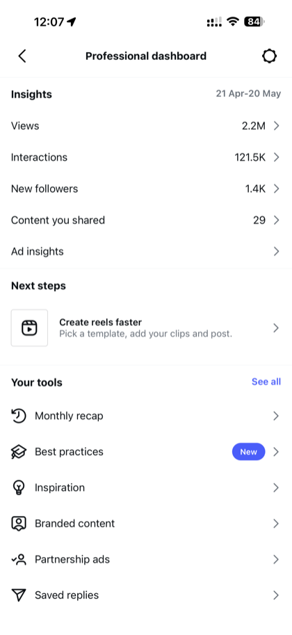 Instagram views 30 dní